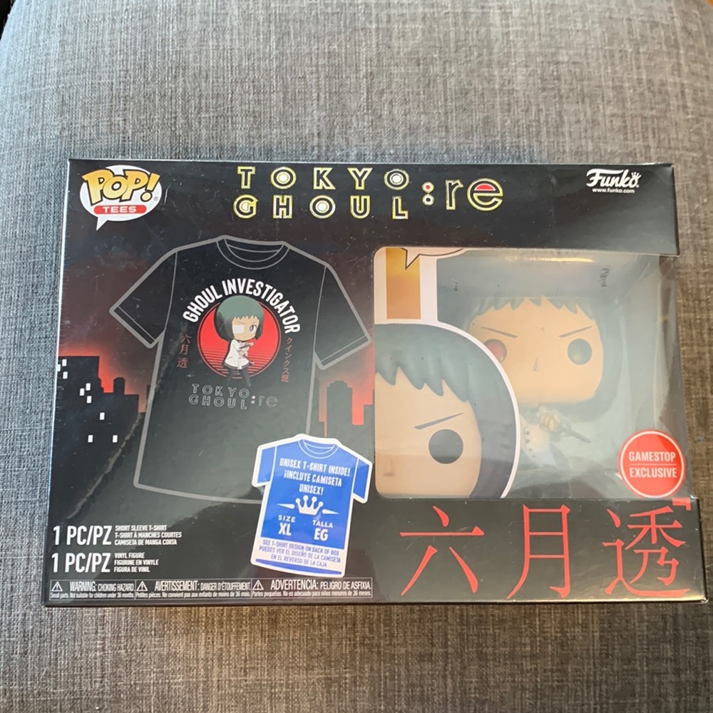 Tokyo Ghoul : RE - ghoul investigator tee shirt and Funko Pop